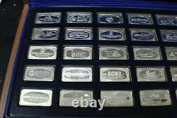 1972 Franklin Mint Bankmarked Sterling Silver Ingots Blue