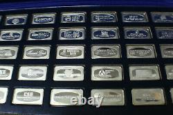 1972 Franklin Mint Bankmarked Sterling Silver Ingots Blue