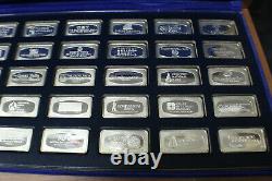 1972 Franklin Mint Bankmarked Sterling Silver Ingots Blue