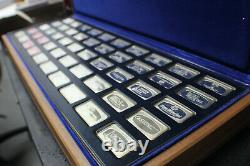 1972 Franklin Mint Bankmarked Sterling Silver Ingots Blue