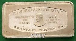 1972 Franklin Mint Bullion Bank Sterling Silver Bar (continental Bank, Chicago)