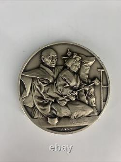 1972 Franklin Mint'Bunraku' Shigemi Kawasumi Sterling Silver Medal Art