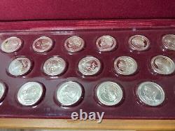 1972 Franklin Mint Coca Cola Olympic Moments Sterling Silver Medal Set 17 Coins