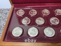1972 Franklin Mint Coca Cola Olympic Moments Sterling Silver Medal Set 17 Coins