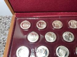 1972 Franklin Mint Coca Cola Olympic Moments Sterling Silver Medal Set 17 Coins
