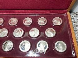 1972 Franklin Mint Coca Cola Olympic Moments Sterling Silver Medal Set 17 Coins