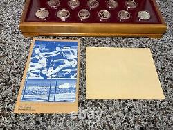 1972 Franklin Mint Coca Cola Olympic Moments Sterling Silver Medal Set 17 Coins