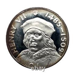1972 Franklin Mint-Henry VII 1485-1509.925 Silver Proof Art Medal 45mm 38.6 Gr