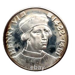 1972 Franklin Mint-Henry VI 1422-1461.925 Silver Proof Art Medal 45mm 38.2 Gr