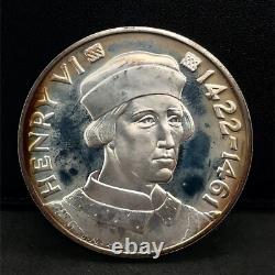 1972 Franklin Mint-Henry VI 1422-1461.925 Silver Proof Art Medal 45mm 38.2 Gr