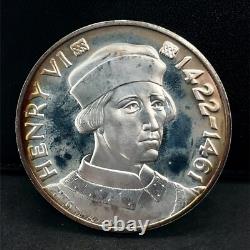 1972 Franklin Mint-Henry VI 1422-1461.925 Silver Proof Art Medal 45mm 38.2 Gr