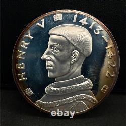 1972 Franklin Mint-Henry V 1413-1422.925 Silver Proof Art Medal 45mm 38.6 Gr
