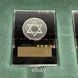 1972 Franklin Mint Holiday Medals Set 4 Sterling Silver Proofs In Box/w Stands