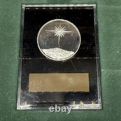 1972 Franklin Mint Holiday Medals Set 4 Sterling Silver Proofs In Box/w Stands