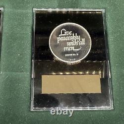 1972 Franklin Mint Holiday Medals Set 4 Sterling Silver Proofs In Box/w Stands