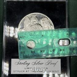 1972 Franklin Mint Holiday Medals Set 4 Sterling Silver Proofs In Box/w Stands