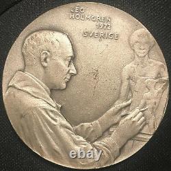 1972 Franklin Mint Leo Holmgren Silver Medal Antique Finish Very Rare (dr)