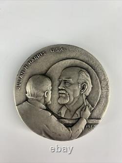 1972 Franklin Mint'Peace and Tranquility Julian Harris Sterling Silver Medal