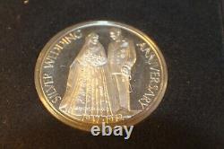 1972 Franklin Mint Set Royal Silver Wedding Anniversary Sterling Silver Medal