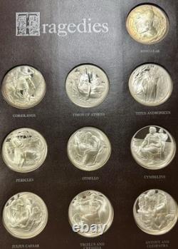 1972 Franklin Mint Silver Shakespeare Medals Set 38 1st Edition 1.25 oz each
