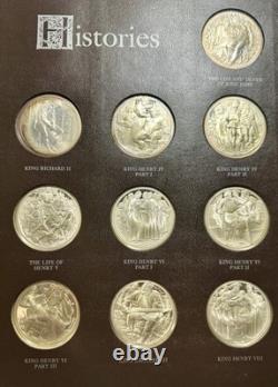 1972 Franklin Mint Silver Shakespeare Medals Set 38 1st Edition 1.25 oz each
