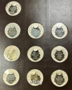 1972 Franklin Mint Silver Shakespeare Medals Set 38 1st Edition 1.25 oz each