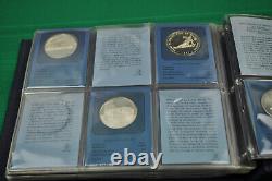 1972 Franklin Mint Special Commemorative Issues Sterling Silver Proofs 36 Pc Set