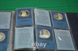 1972 Franklin Mint Special Commemorative Issues Sterling Silver Proofs 36 Pc Set