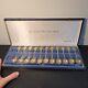 1972 Franklin Mint Sterling Set (11)of(12) Zodiac Spoons Withleather Case No Leo