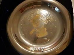 1972 Franklin Mint Sterling Silver 24K Gold inlay Bicentennial George Washington