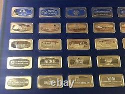 1972 Franklin Mint Sterling Silver 50-state Bankmarked Ingot Set Almost 100 Oz