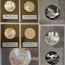 1972 Franklin Mint Sterling Silver Holiday Medals Set of four