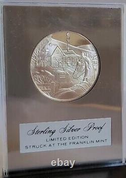 1972 Franklin Mint Sterling Silver Holiday Medals Set of four