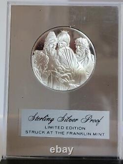 1972 Franklin Mint Sterling Silver Holiday Medals Set of four