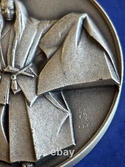1972 Franklin Mint Sterling Silver Sculpture Medal Matsuoka Nippon 7 Troy Oz COA