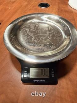 1972 Franklin Mint Sterling Silver plate The Carolers by N. Rockwell COA