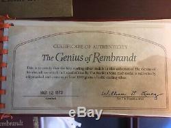 1972 Franklin Mint's Sterling Silver 50 medals, series The Genius of Rembrandt