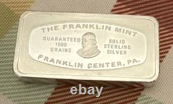 1972 Great Falls National Bank Montana Franklin Mint 2oz 925 Silver bar