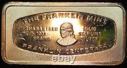 1972 Great Falls National Bank Montana Franklin Mint 2oz 925 Silver bar C3828