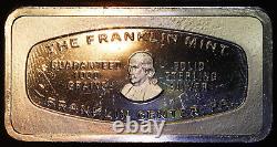 1972 Monroe Lousiana Central Bank Franklin Mint 2oz 925 Silver bar C3733