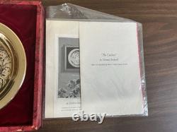 1972 Norman Rockwell Carolers Sterling Silver Franklin Mint Plate Box COA