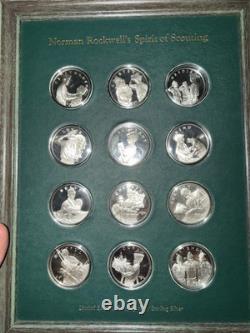 1972 Norman Rockwell Spirit Of Scouting Franklin Mint Sterling Silver, 9.48oz