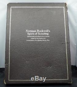 1972 Norman Rockwell Spirit of Scouting Franklin Mint Silver Proof Set with COA