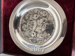 1972 Norman Rockwell Sterling Silver Plate Franklin Mint The Carolers Limited Ed