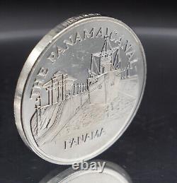 1972 Panama Canal Britannica Franklin Mint 925 Sterling Silver round C3880