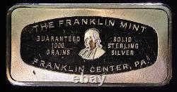 1972 Portland Maine National Bank Franklin Mint 2oz 925 Silver bar bar C3408