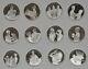 1972 Rockwell/boy Scouts. 925 Silver 12 Medal Set By Franklin Mint In Capsules