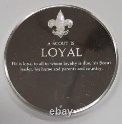 1972 Rockwell/Boy Scouts. 925 Silver 12 Medal Set by Franklin Mint in Capsules