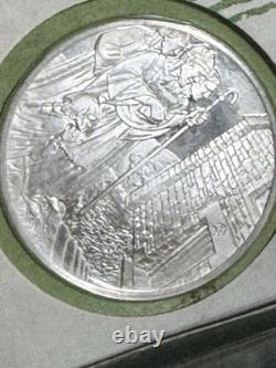 1972 St. Patrick's Day Proof. 999 Silver Medal & Cachet in Franklin Mint Folder