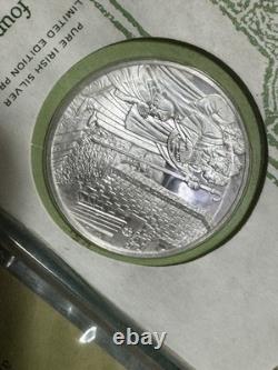 1972 St. Patrick's Day Proof. 999 Silver Medal & Cachet in Franklin Mint Folder